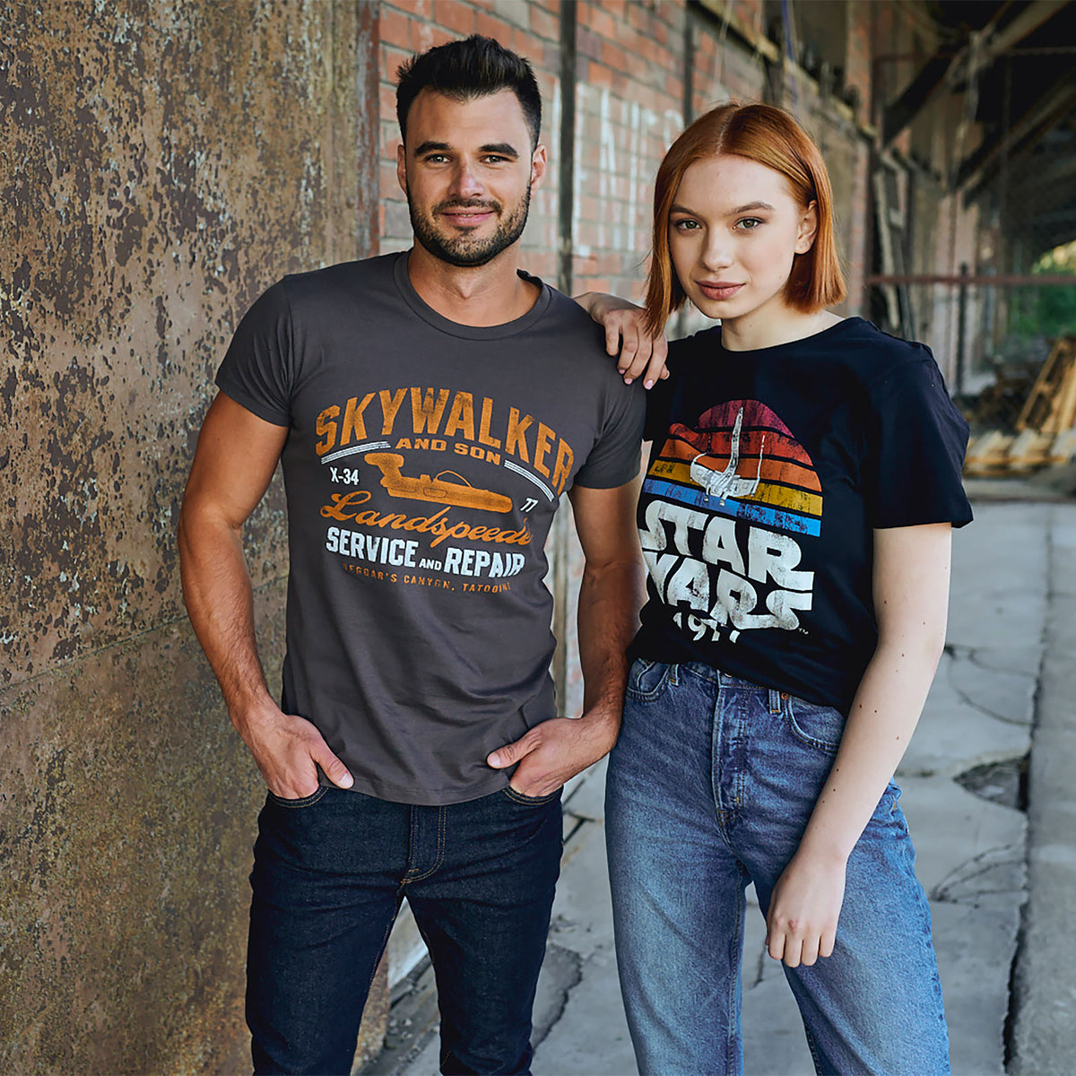 Image produit T-shirt rétro Star Wars de 1977 noir