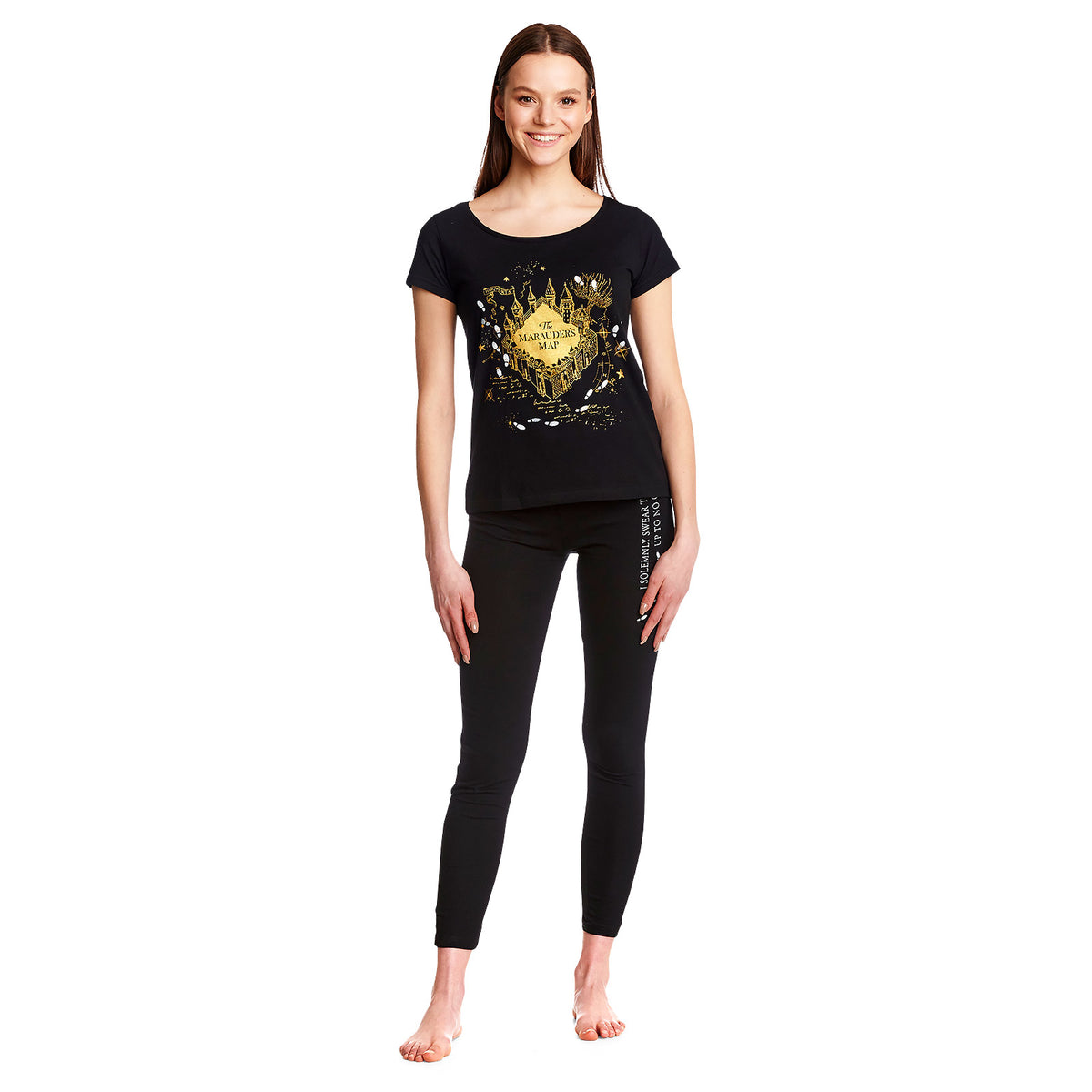 Produktbild Harry Potter - Karte des Rumtreibers Pyjama Damen schwarz