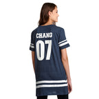 Image produit T-shirt Oversize Ravenclaw Seeker Chang Bleu Femme - Harry Potter