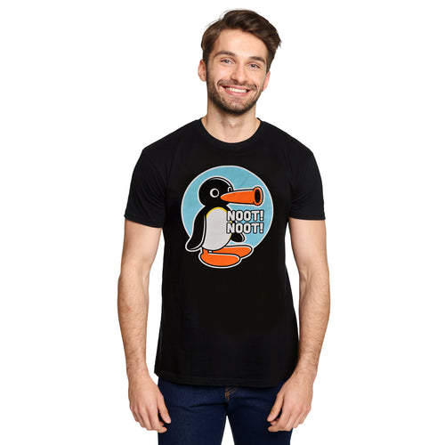 Image produit T-shirt Noot Noot pour les fans de Pingu noir