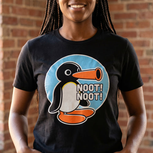 Image produit T-shirt Noot Noot pour les fans de Pingu noir