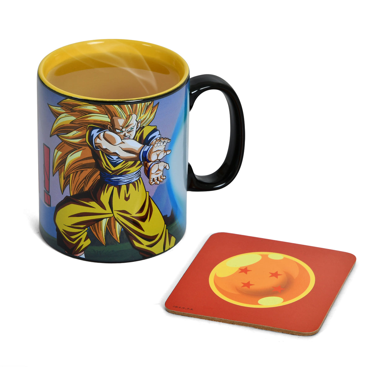 Productafbeelding Dragon Ball Z - Goku Kamehameha Thermo Effect Mok met Onderzetter