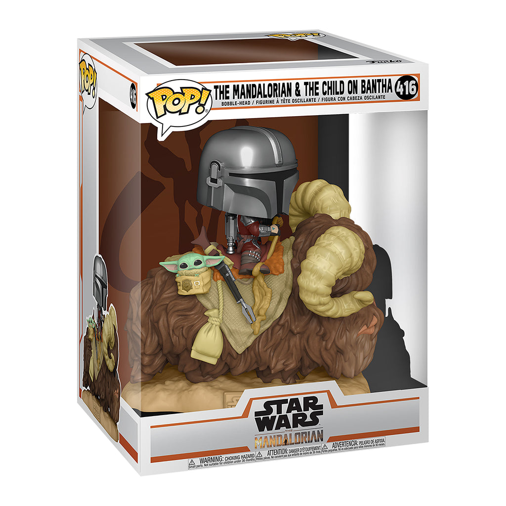 Productafbeelding De Mandaloriaan met Het Kind op Bantha Funko Pop Bobblehead Figuur - Star Wars