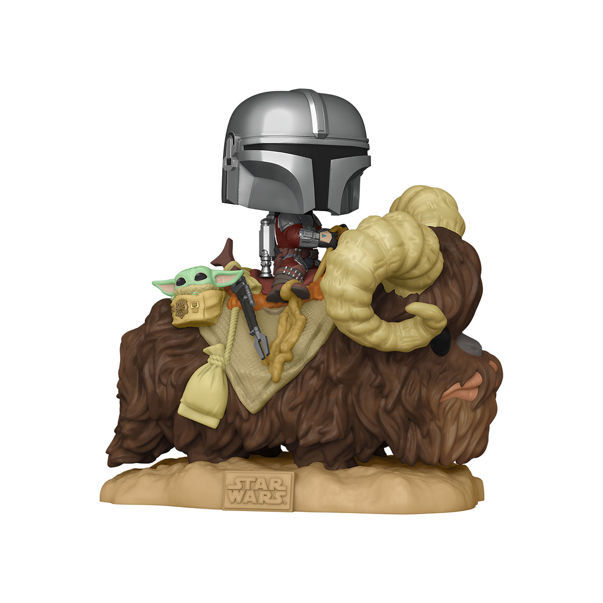 Image produit The Mandalorian avec The Child sur Bantha Figurine Funko Pop à tête branlante - Star Wars