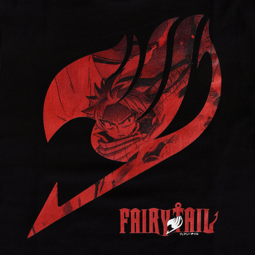 Produktbild Fairy Tail - Logo mit Natsu T-Shirt schwarz