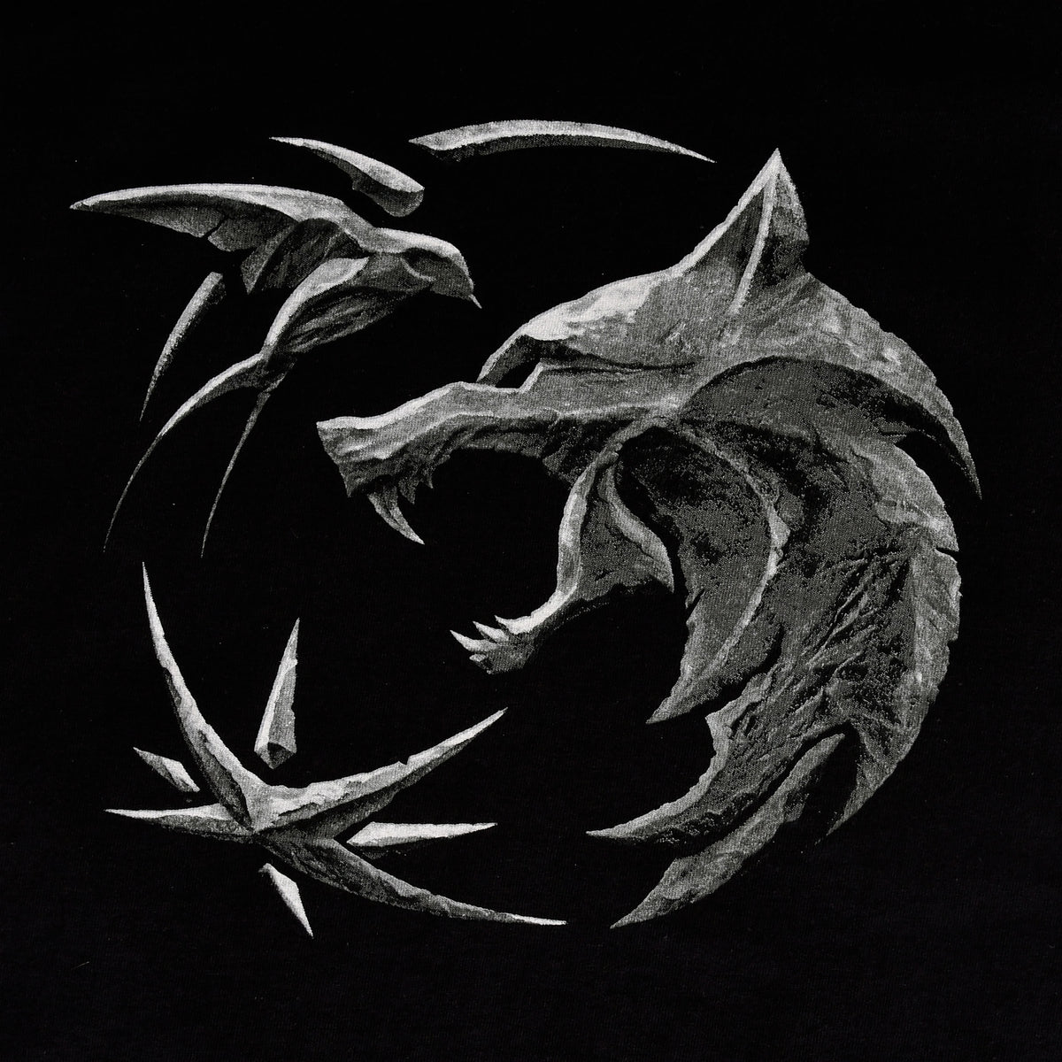 Image produit Witcher - T-Shirt Emblème de Loup Noir