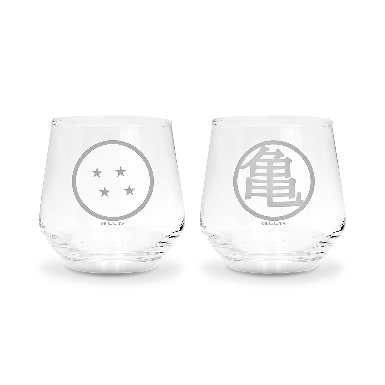 Productafbeelding Dragon Ball Z - Kame en Dragon Balls Symbool Glazen Set van 2