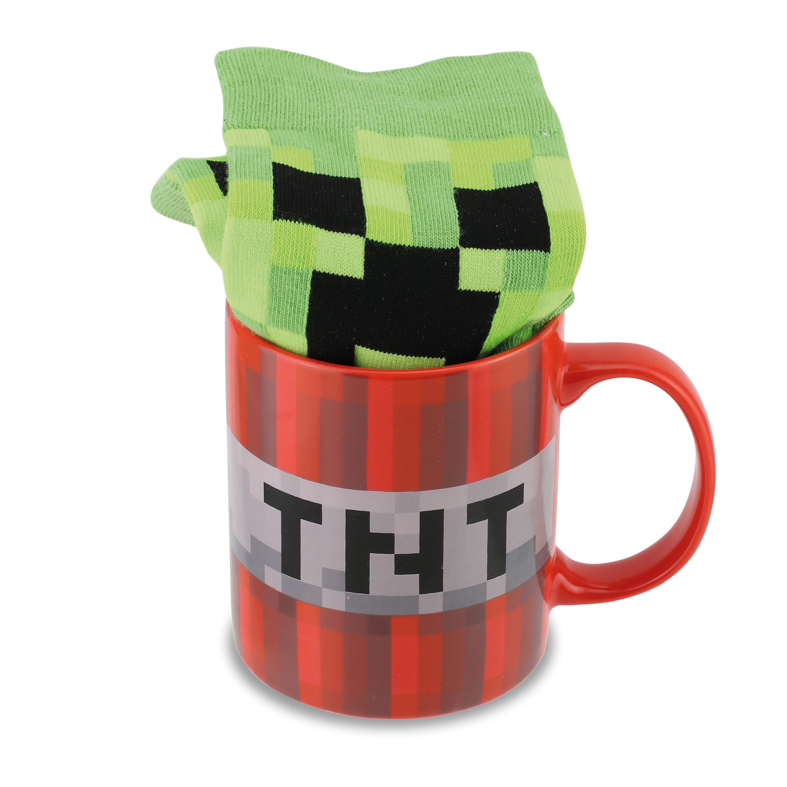 Image produit Minecraft - Ensemble Chaussettes Creeper et Tasse TNT