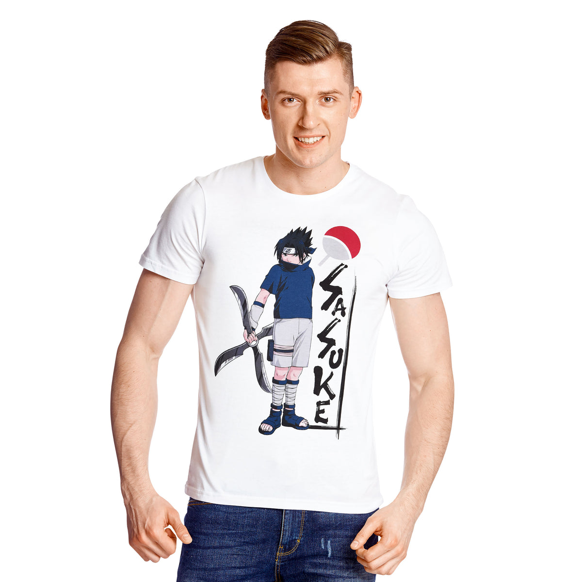 Image produit Naruto - T-shirt blanc Sasuke Uchiha