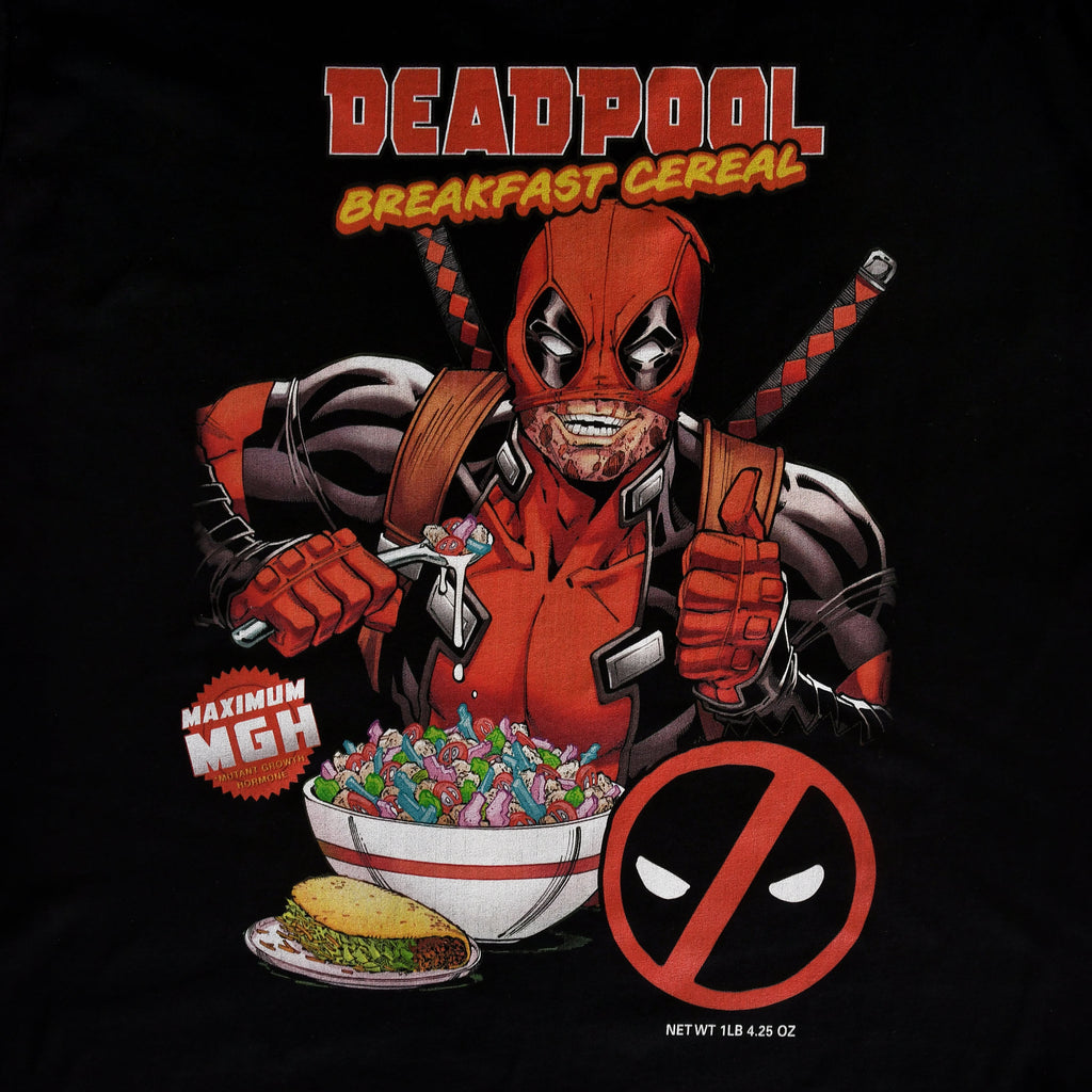 Productafbeelding Deadpool - Ontbijtgranen T-shirt zwart