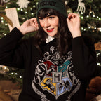 Produktbild Harry Potter - Hogwarts Wappen Oversize Sweater schwarz