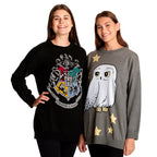 Produktbild Harry Potter - Hogwarts Wappen Oversize Sweater schwarz