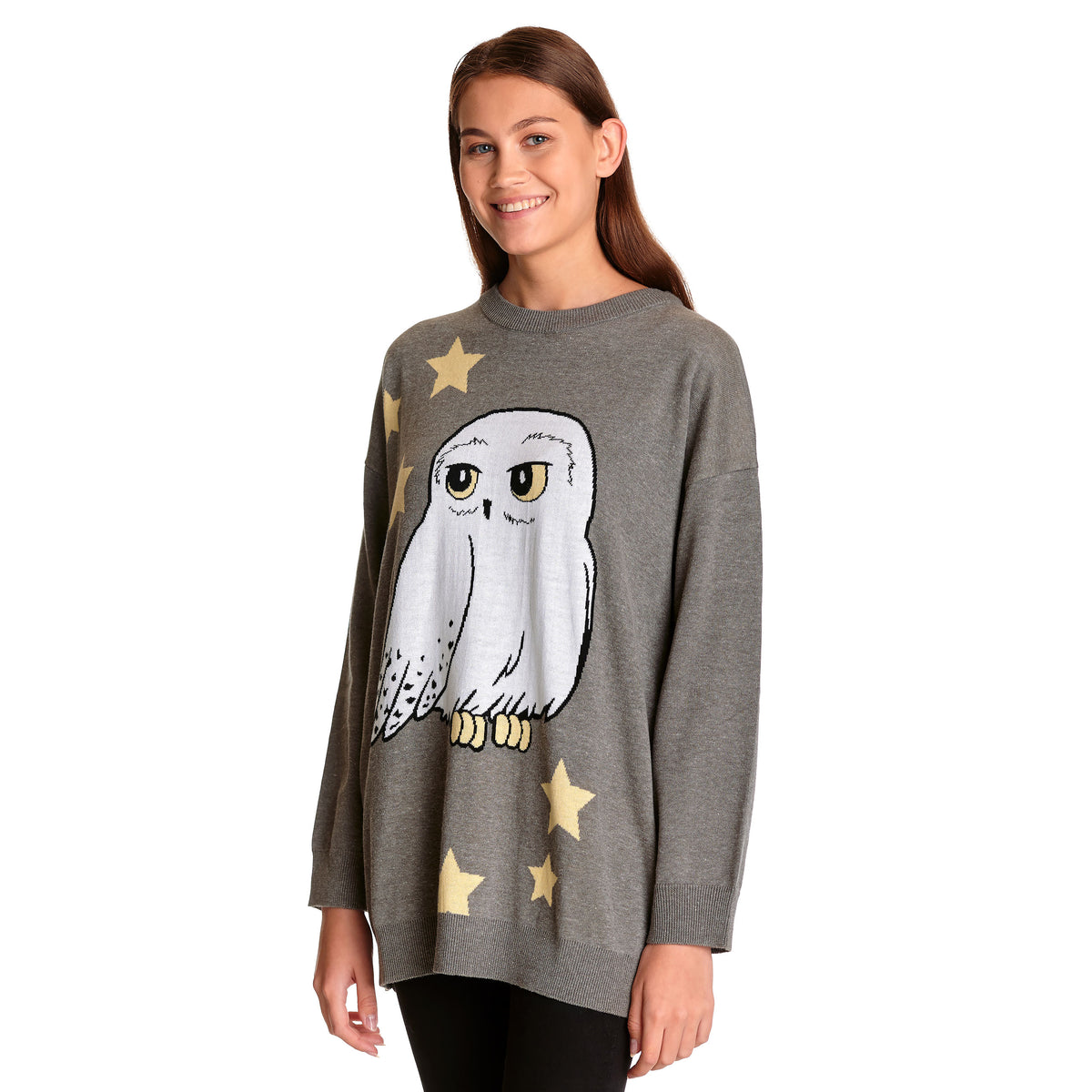 Image produit Harry Potter - Sweat Oversize Hedwig gris