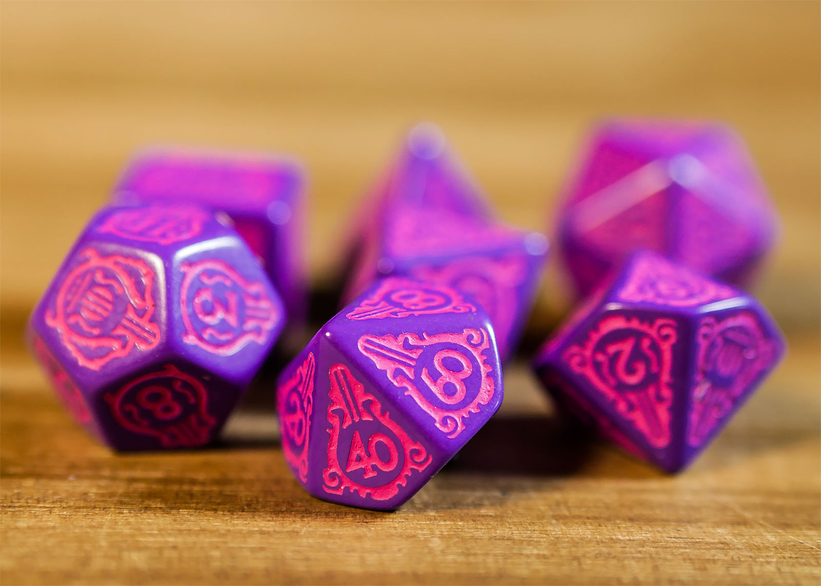 Productafbeelding Witcher - Dandelion Conqueror of Hearts RPG Dobbelsteen Set 7st met verzamelmunt