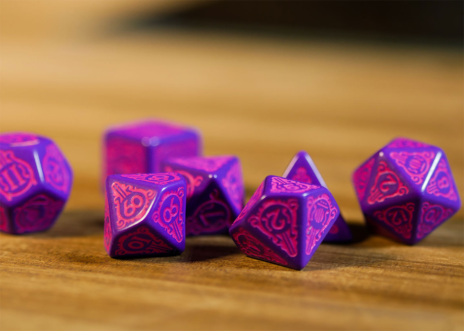 Productafbeelding Witcher - Dandelion Conqueror of Hearts RPG Dobbelsteen Set 7st met verzamelmunt