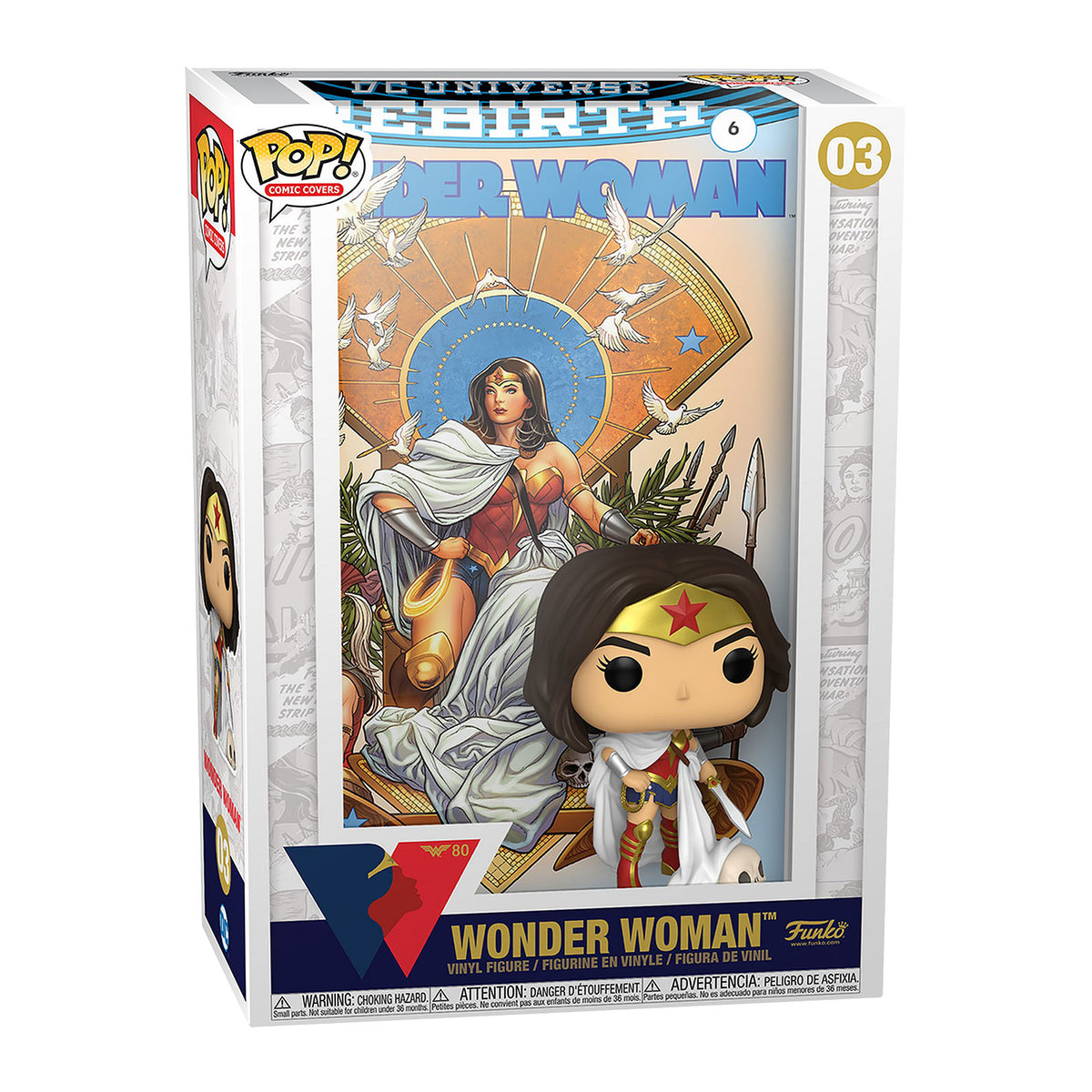 Productafbeelding Wonder Woman - Rebirth On Throne Funko Pop Figuur