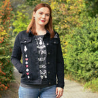 Image produit Alice au Pays des Merveilles - Veste en jean noire pour femme