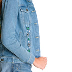 Image produit Veste en jean Grogu pour femmes bleue - Star Wars The Mandalorian