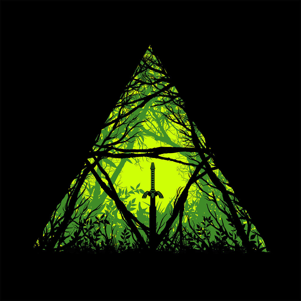 Produktbild Masterschwert im Wald T-Shirt für Zelda Fans schwarz