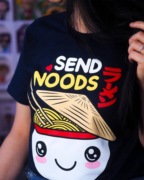 Productafbeelding Send Noods Ramen T-shirt voor anime fans blauw