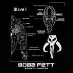 Produktbild Star Wars - Boba Fett Slave I Sketch T-Shirt schwarz
