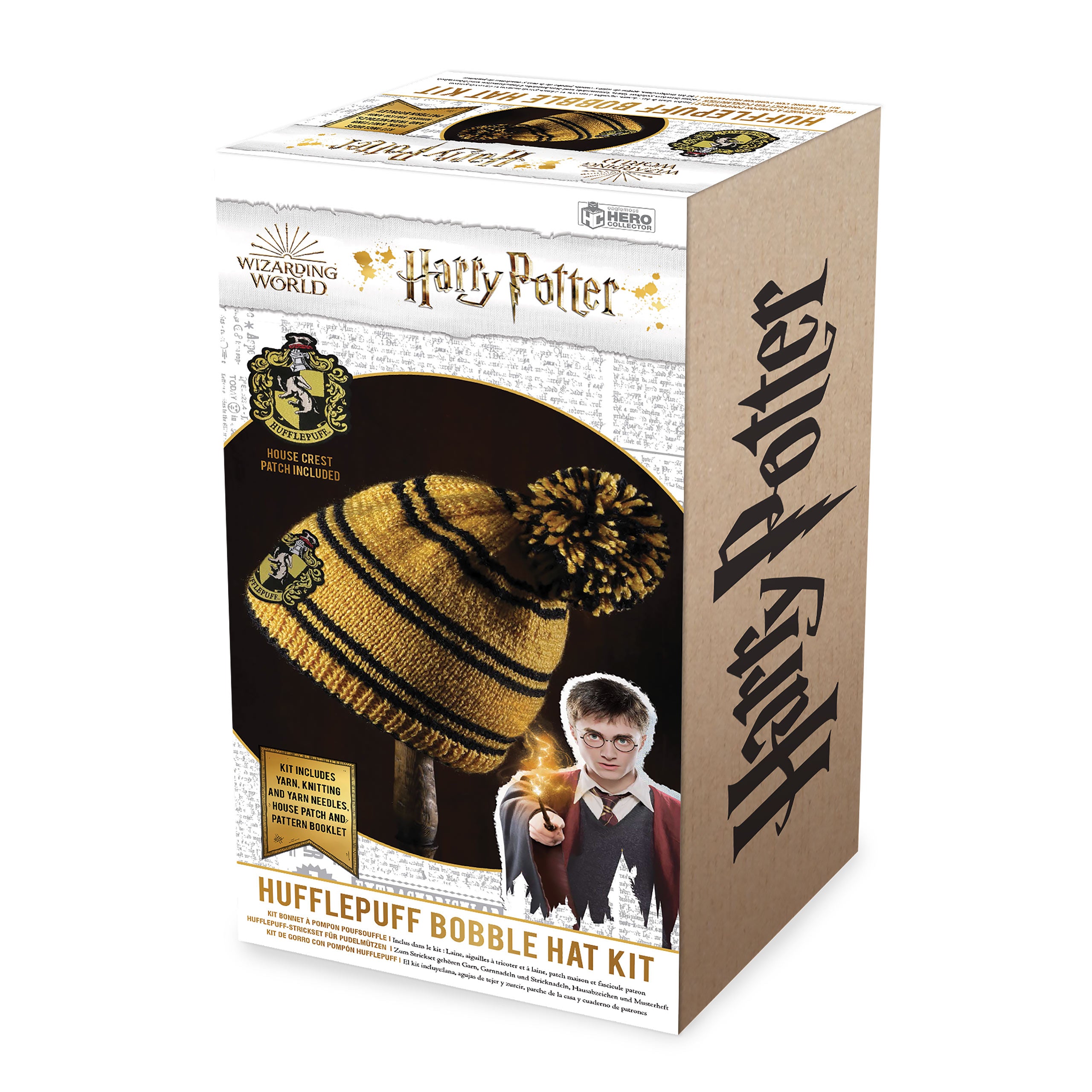 Produktbild Hufflepuff Bommelmütze Strick-Set - Harry Potter