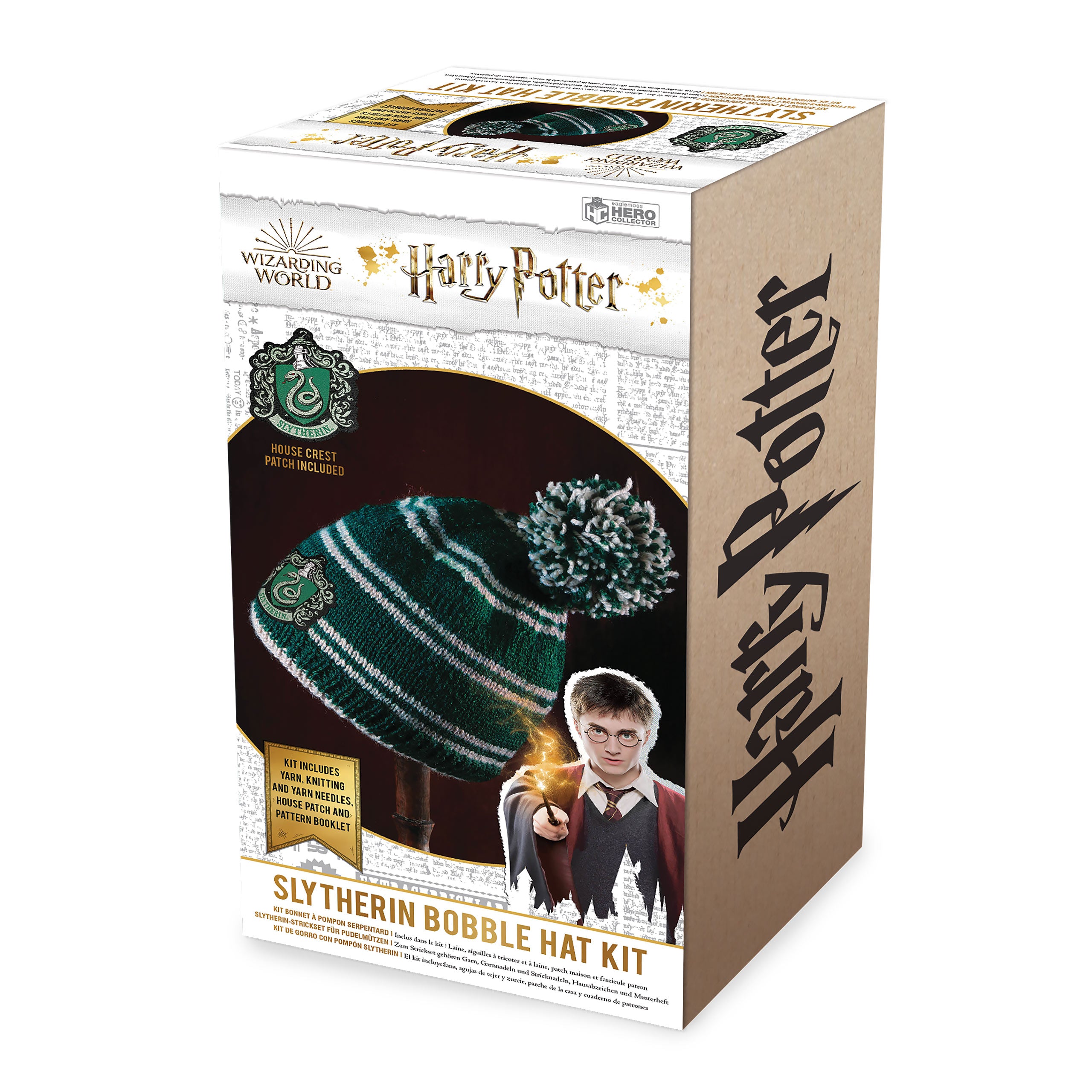 Image produit Kit de tricot bonnet à pompon Serpentard - Harry Potter