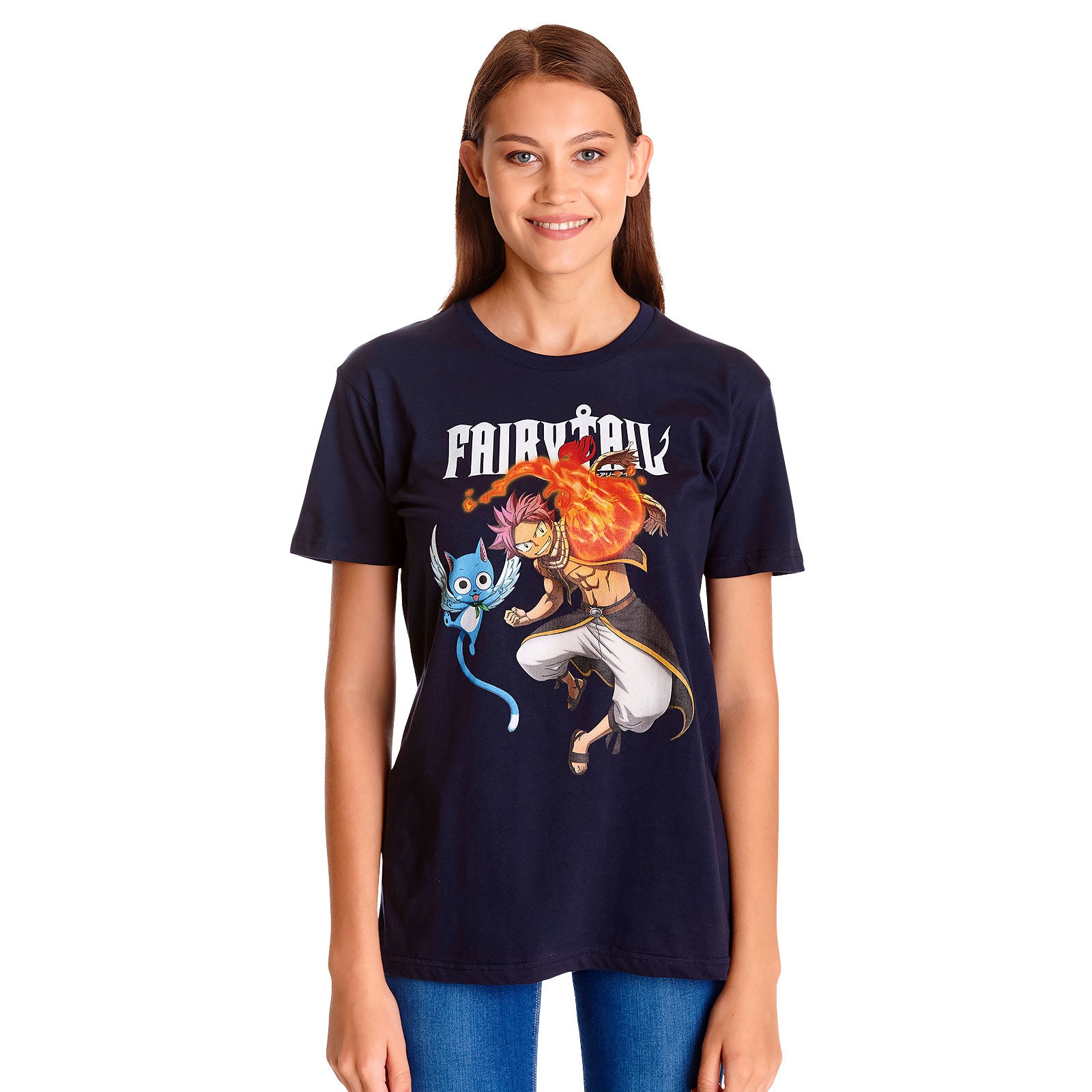 Produktbild Fairy Tail - Natsu und Happy T-Shirt blau