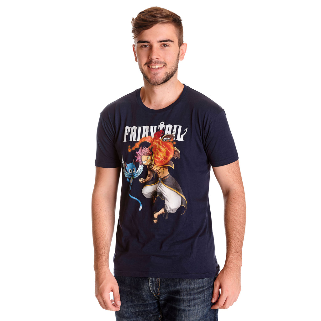 Produktbild Fairy Tail - Natsu und Happy T-Shirt blau