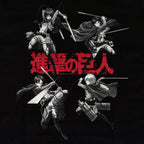Productafbeelding Attack on Titan - Characters T-shirt zwart