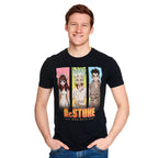 Image produit Dr. Stone - T-shirt personnages graphiques noir