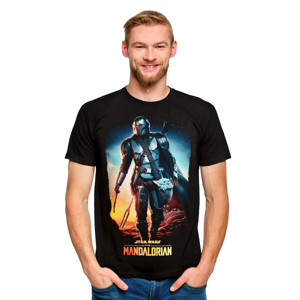 Image produit T-shirt noir Through The Galaxy - Star Wars Mandalorian