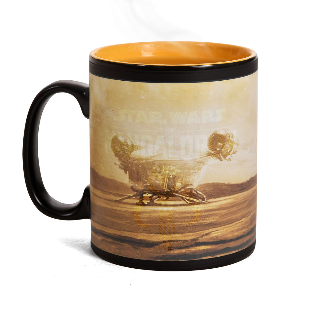 Productafbeelding Mando met Grogu thermo effect mok - Star Wars The Mandalorian