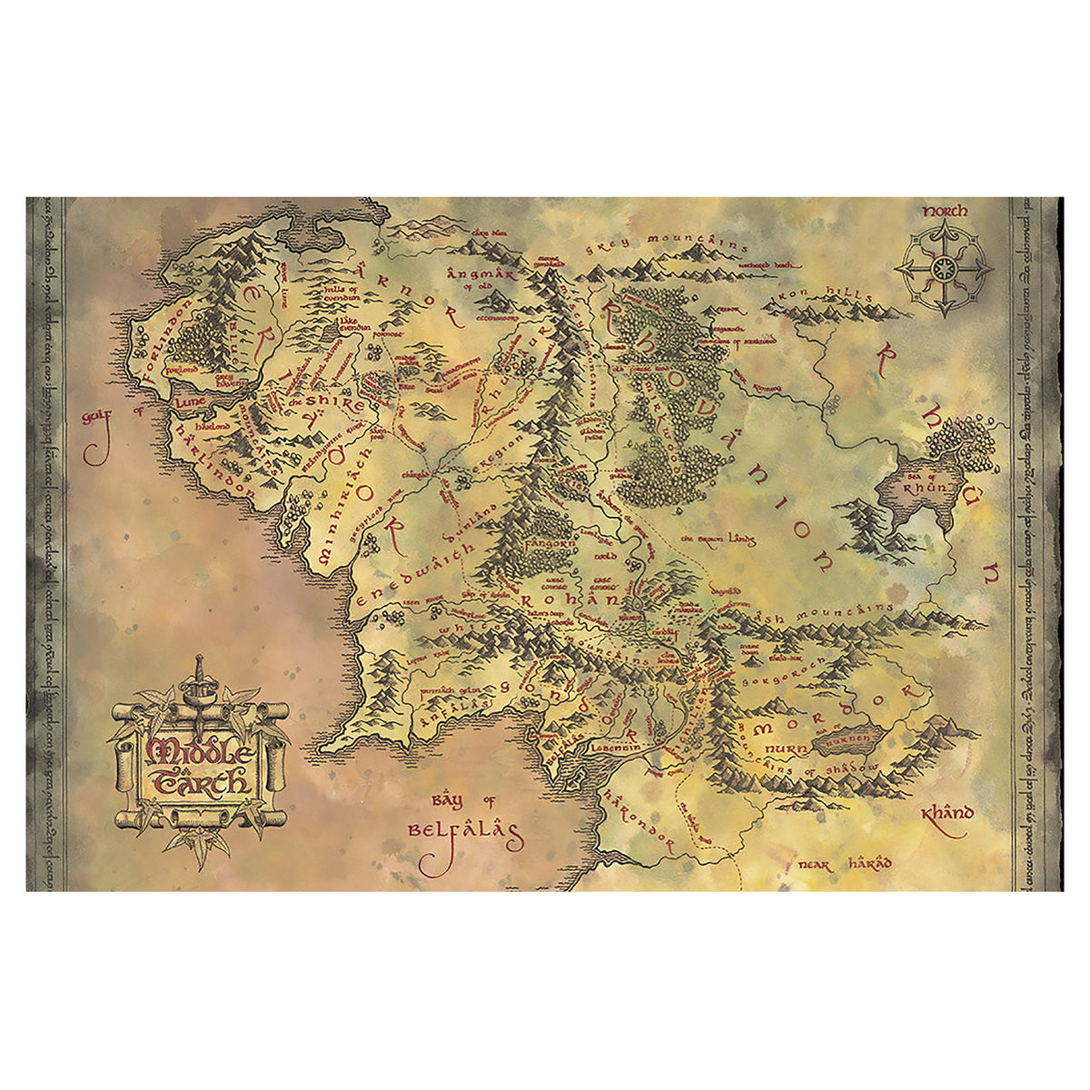 Productafbeelding Heer der Ringen - Midden-aarde Kaart Maxi Poster