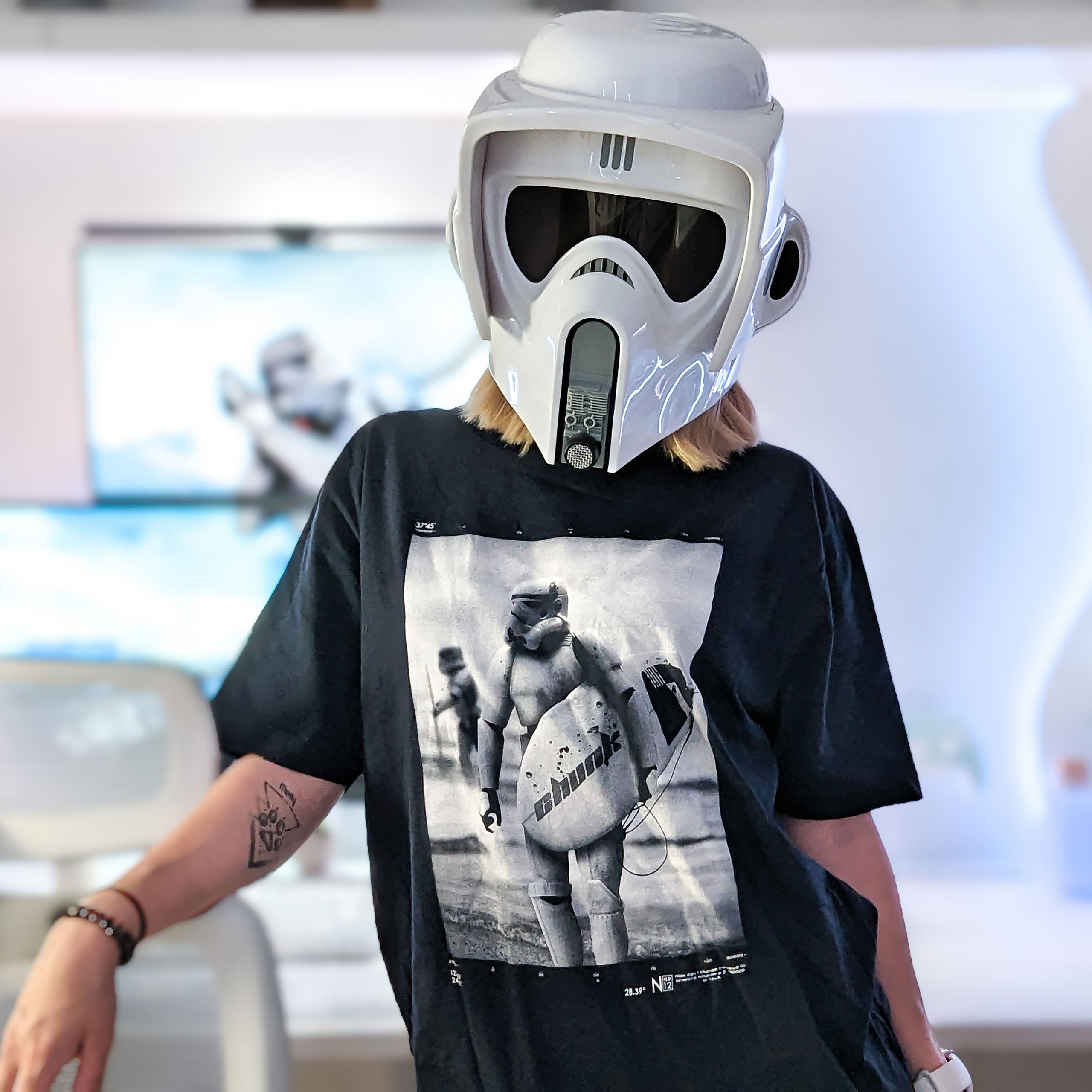 Image produit T-shirt Surfing Trooper pour les fans de Star Wars bleu