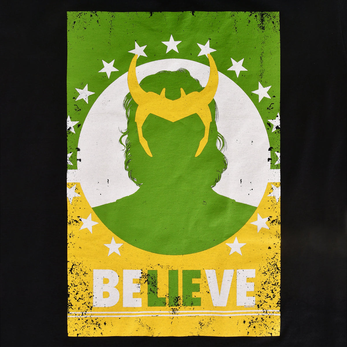 Productafbeelding Loki - Believe Lie Poster T-Shirt zwart