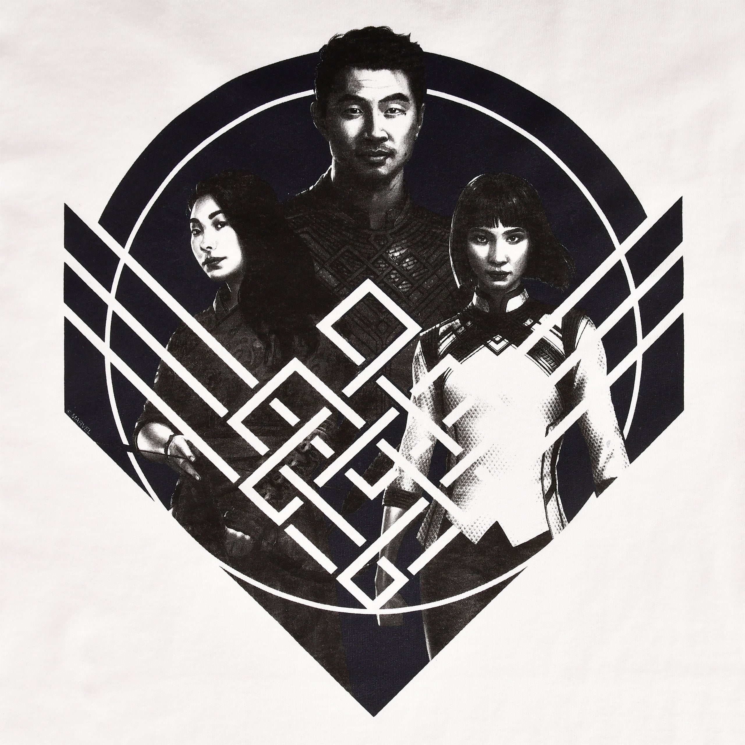 Productafbeelding Shang-Chi - Groep Pose Crest T-shirt wit
