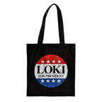 Produktbild For President Jutebeutel für Loki Fans