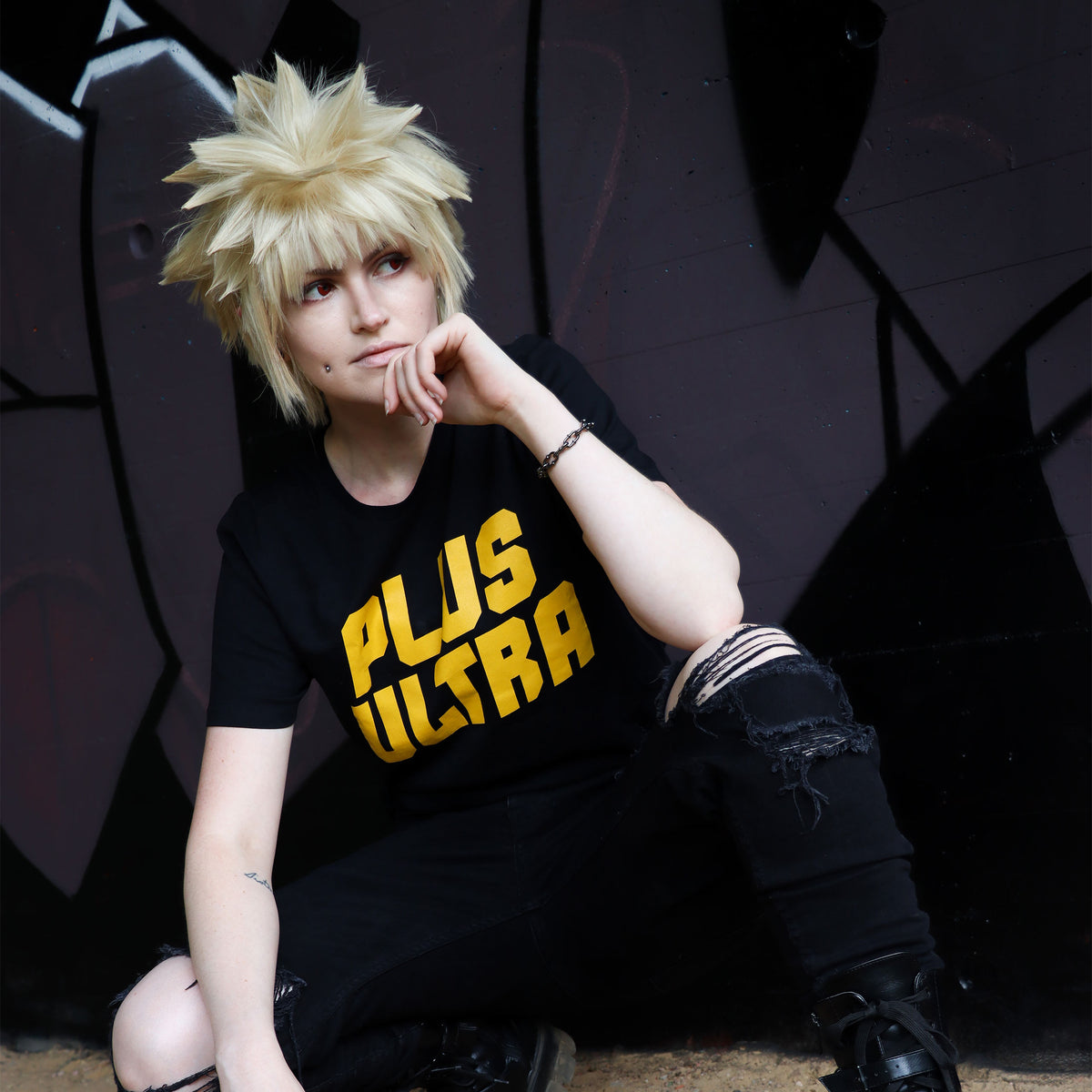 Image produit T-shirt Plus Ultra pour les fans de My Hero Academia noir