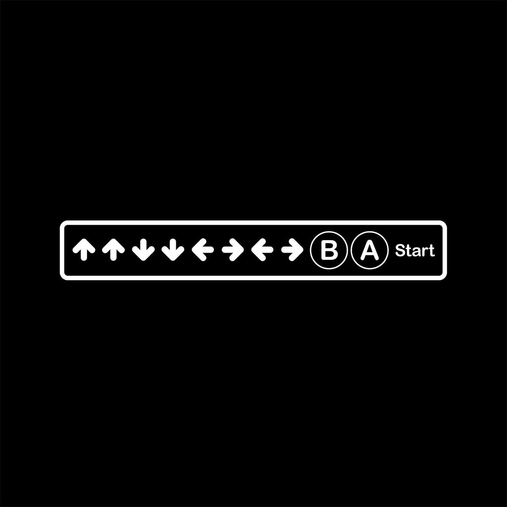 Image produit T-shirt Konami Code pour les fans de jeux vidéo noir