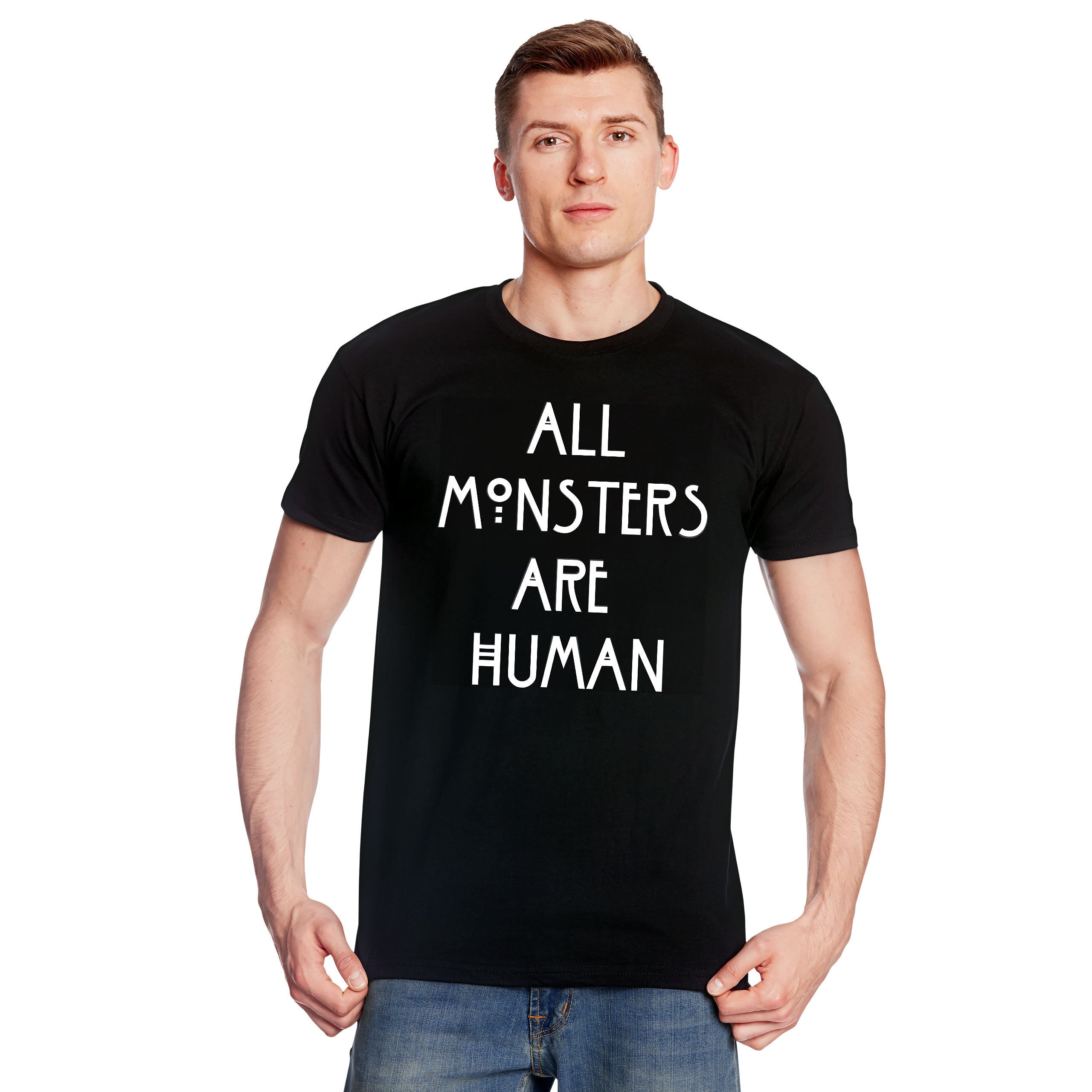 Image produit T-shirt Human Monsters pour les fans d'American Horror Story noir