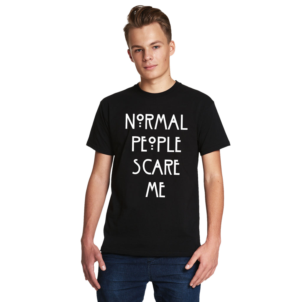 Image produit T-shirt Normal People Scare Me pour les fans d'American Horror Story noir