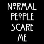 Image produit T-shirt Normal People Scare Me pour les fans d'American Horror Story noir
