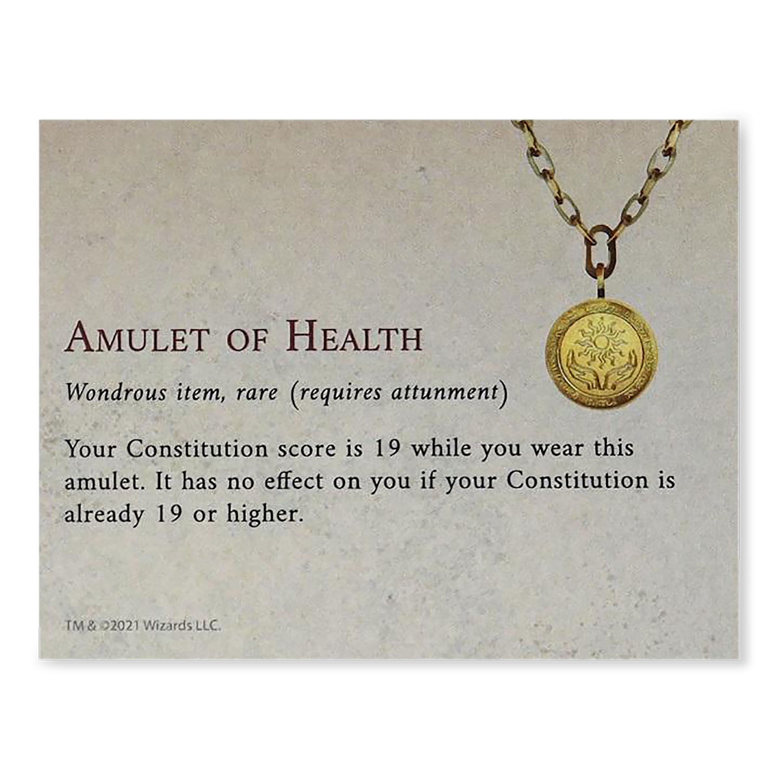 Image produit Dungeons & Dragons - Médaillon Amulette de Santé
