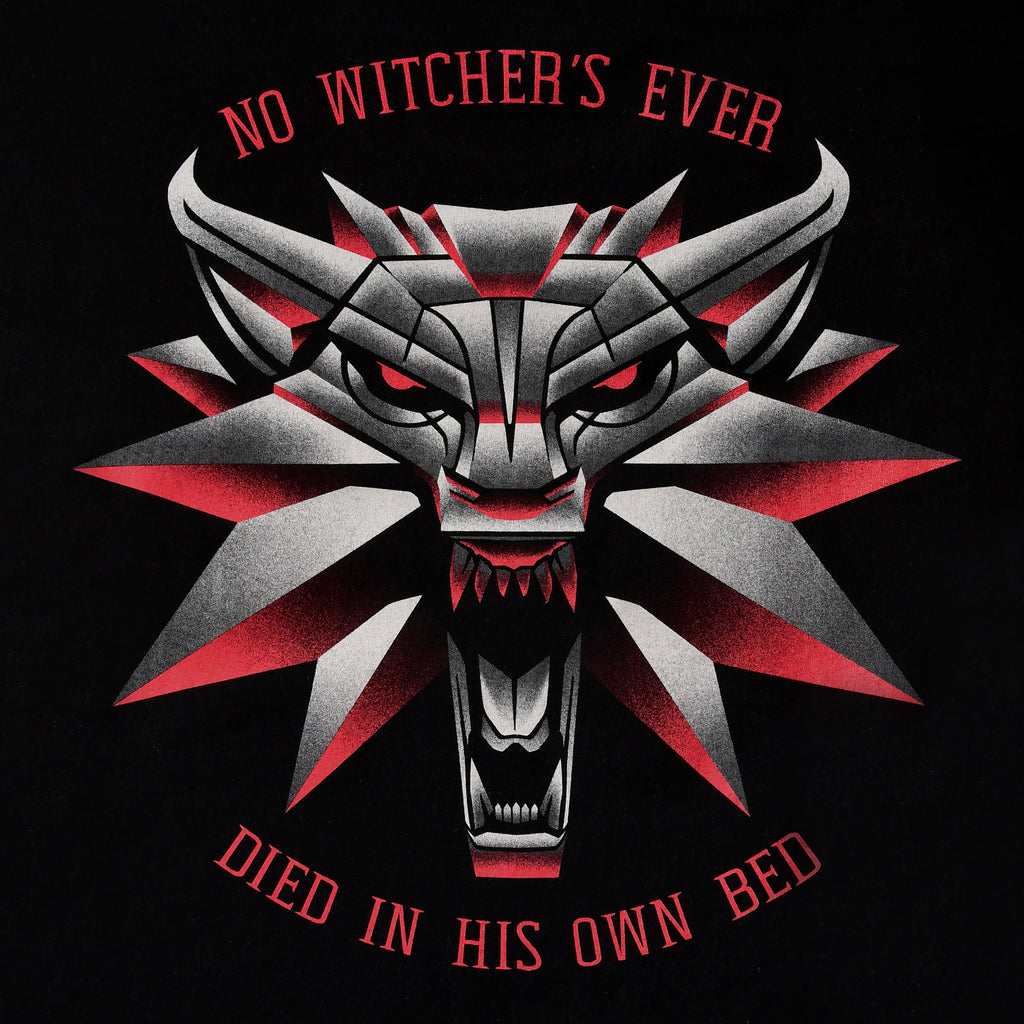 Productafbeelding Witcher 3 - Herdenkingswolf T-shirt zwart