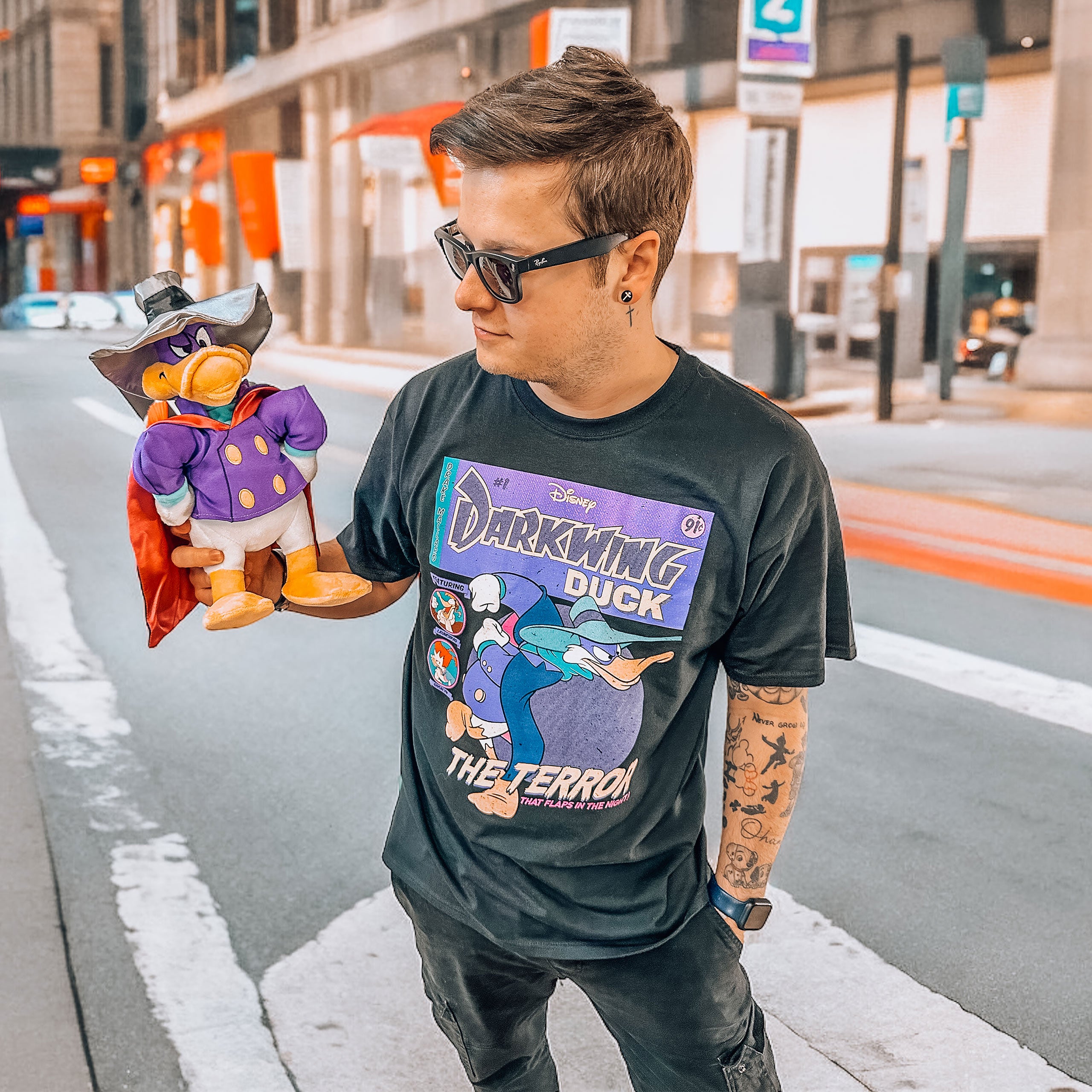 Image produit Darkwing Duck - T-shirt de couverture de bande dessinée noir