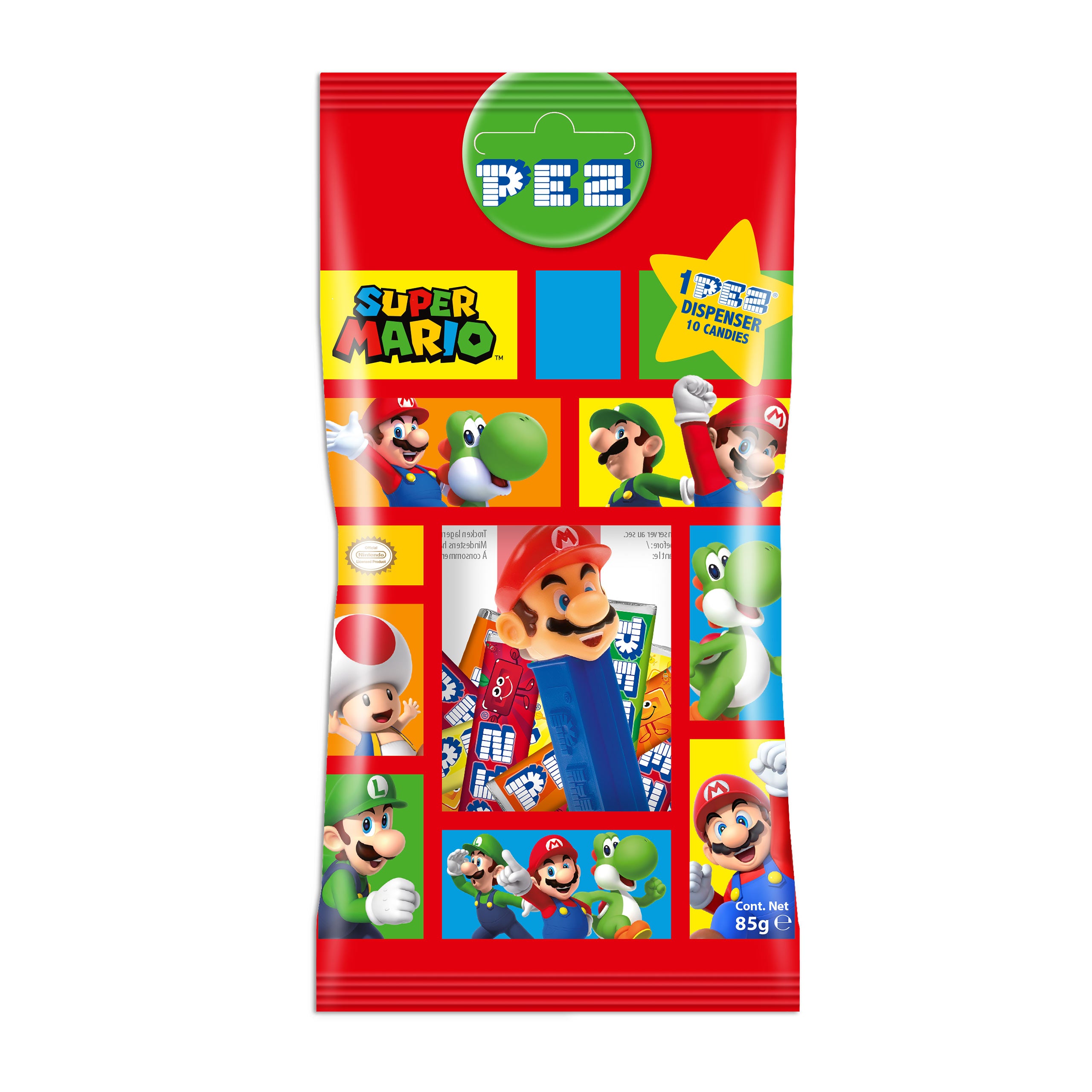 Image produit Super Mario - Bonbons PEZ pack de 10 avec distributeur