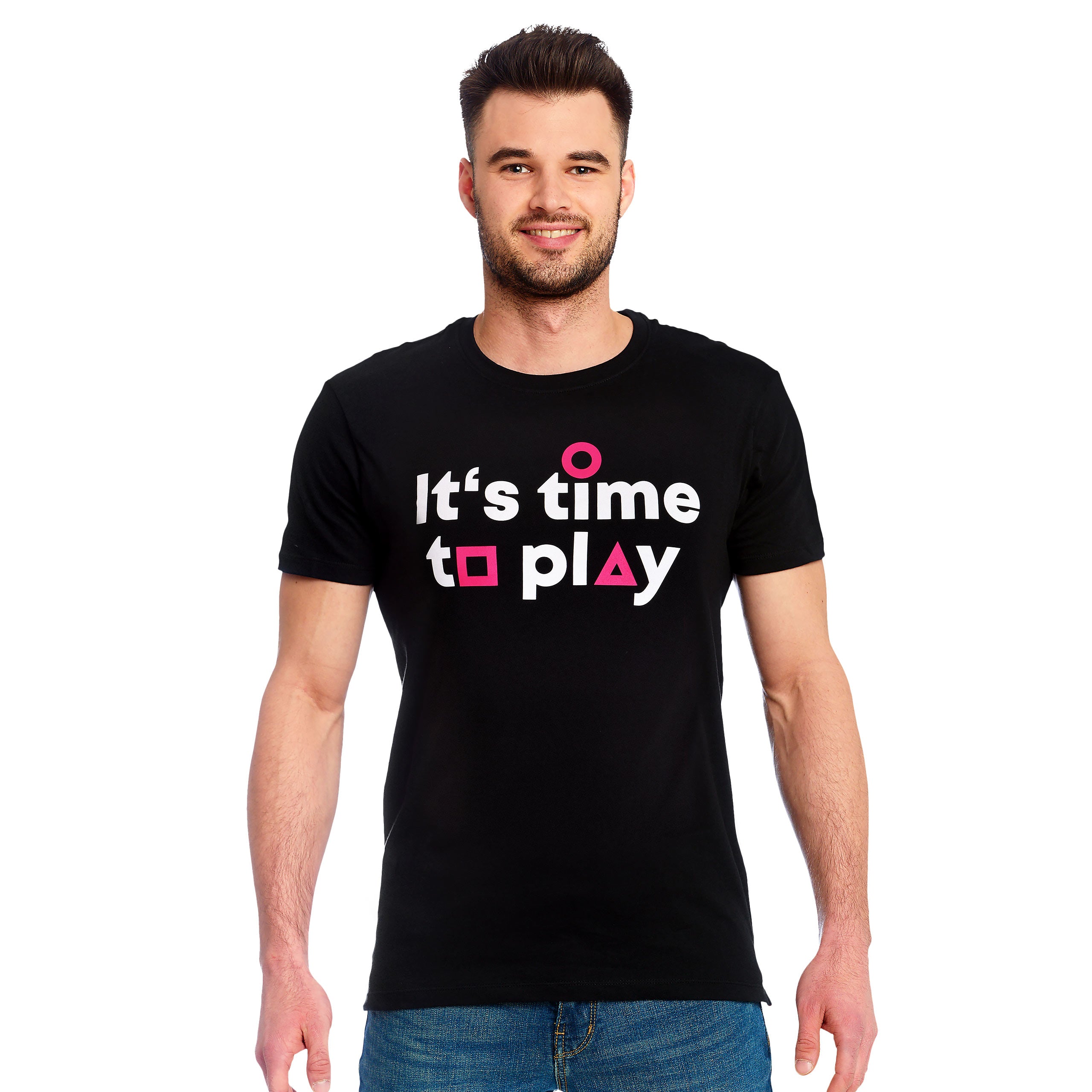 Image produit T-shirt It’s Time to Play pour les fans de Squid Game Noir