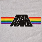 Productafbeelding Star Wars - Classic Rainbow Logo Pride T-Shirt grijs