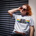 Productafbeelding Star Wars - Classic Rainbow Logo Pride T-Shirt grijs